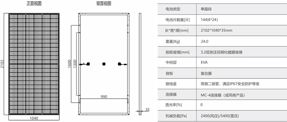 單玻組件SMJ72H(S)